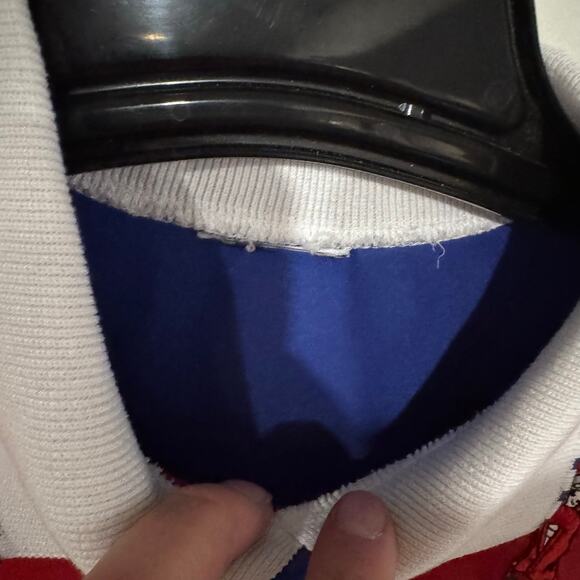 Vintage Koret Sport Sweatshirt Womens Sz ?? Red Blue Collared Golf Embroidered - Picture 5 of 6